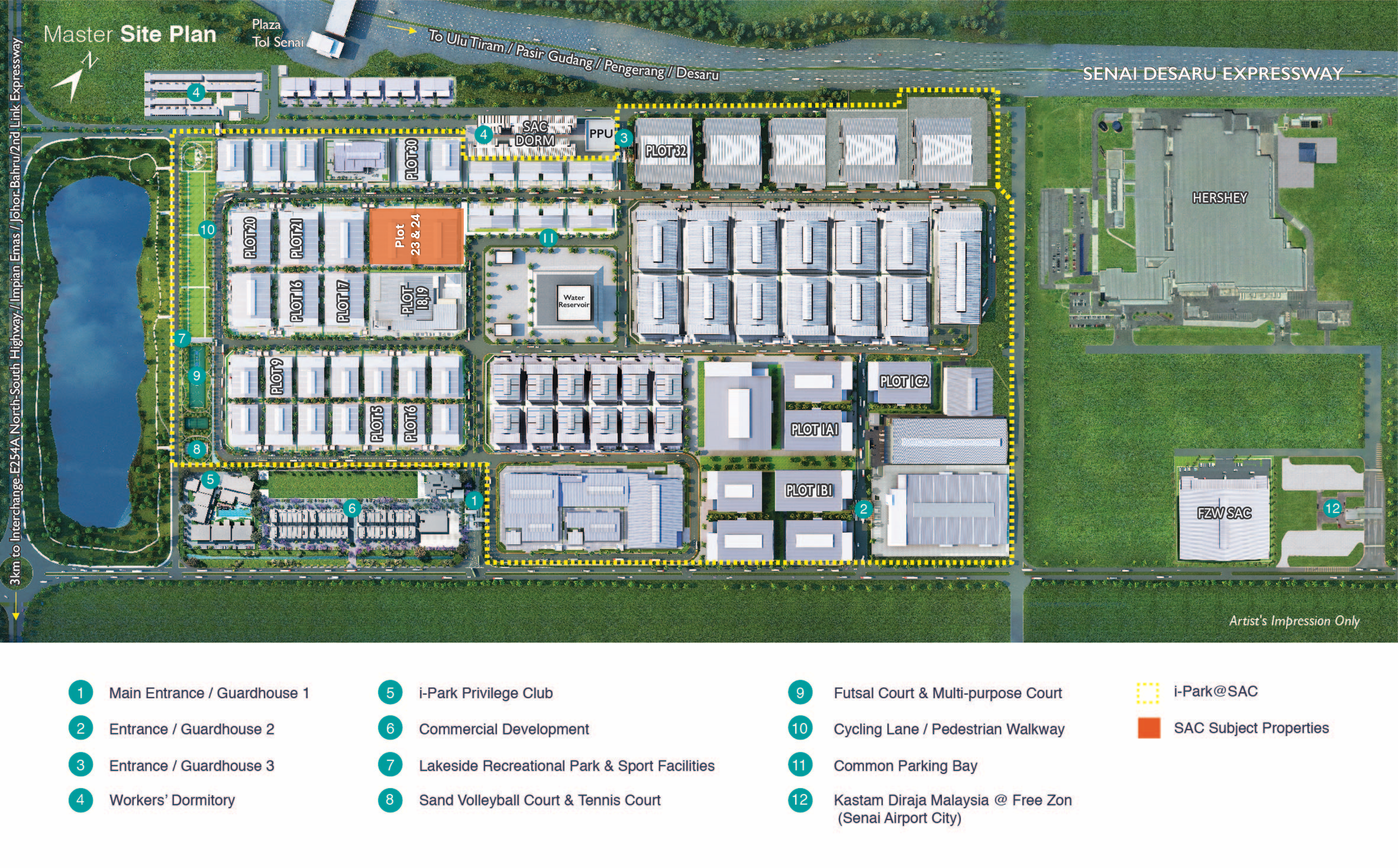 Plot 23 & 24 i-Park@Senai Airport City Site Plan